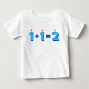 Dos camisetas azul de bebé de segundo cumpleaños