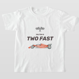 Dos camisetas de cumpleaños de coche de carrera rá