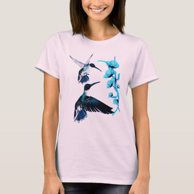 Dos camisetas de Hummingbirds azules (Anverso)