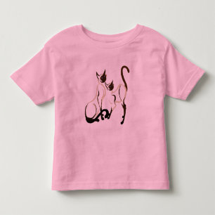 Dos camisetas de los gatos siameses