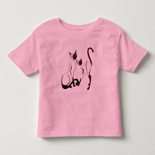 Dos camisetas de los gatos siameses (Anverso)