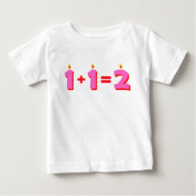 Dos camisetas rosadas para bebé de segundo cumplea