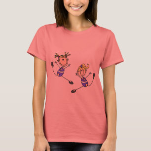 Dos camisetas y regalos rubios del gimnasta del