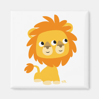 Dos caras del imán de león personalizado más lindo