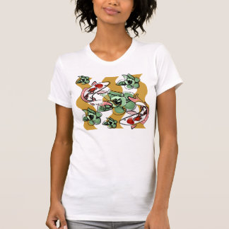Dos carpas en la camisa de la charca
