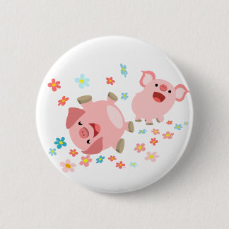 Dos cerdos de Personalizado en el botón de primave