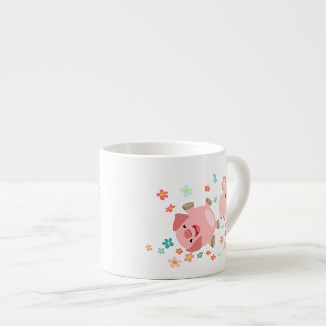 Dos cerdos Personalizados adorables en la taza de  (Derecha)