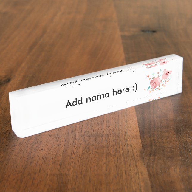 Dos cerdos Personalizados cortos en la placa de no (Lateral)