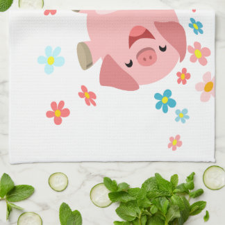 Dos cerdos Personalizados en toalla de cocina de p
