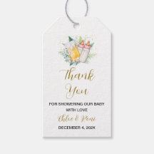 Dos Chicas Baby Shower Gracias Etiqueta