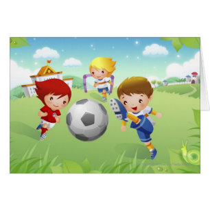 Dos chicas y un muchacho que juega a fútbol