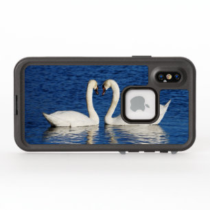 Dos cisnes blancos forman Rótulo cardíaco