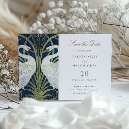 Dos cisnes salvan la invitación a la boda de fecha