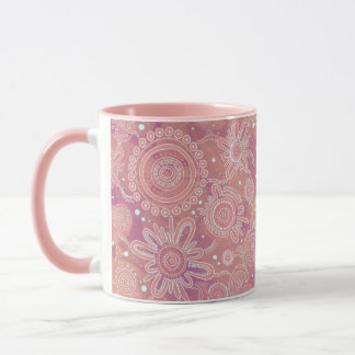 Dos "Conexiones" de la taza de arte indígena con t