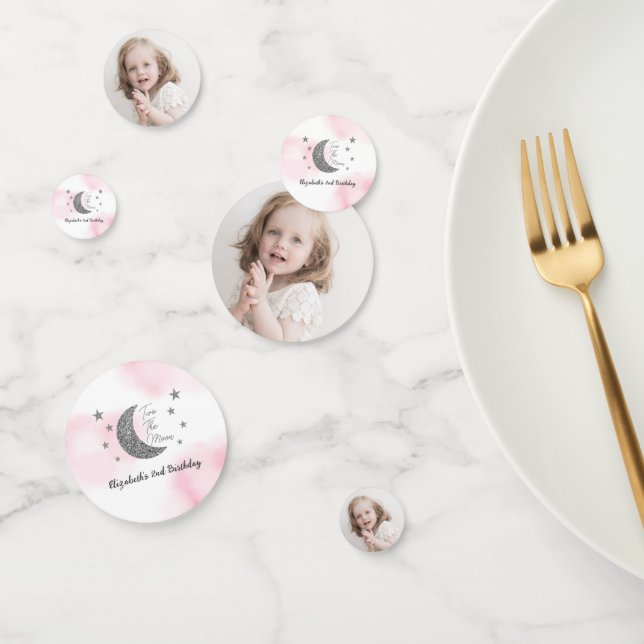 Dos Confetti De Cumpleaños De La Luna (Grupo)