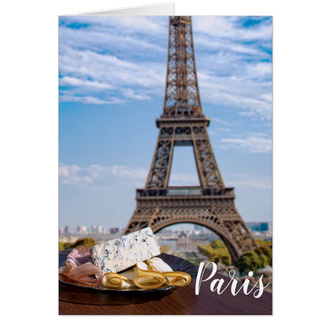 Dos copas de vino en un café en París (Frente)