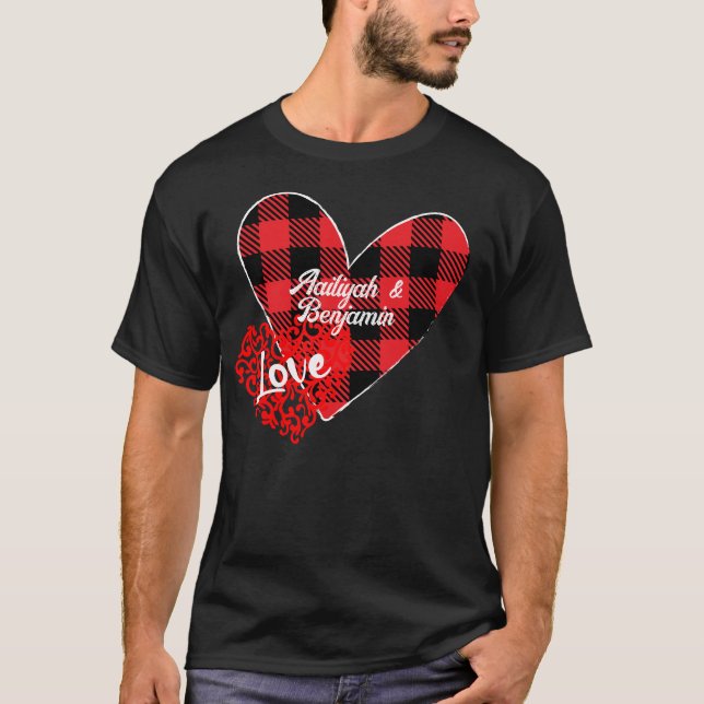 Dos corazones Amar personaliza camiseta (Anverso)