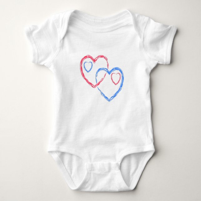 Dos corazones como un traje de baño de Jersey (Anverso)
