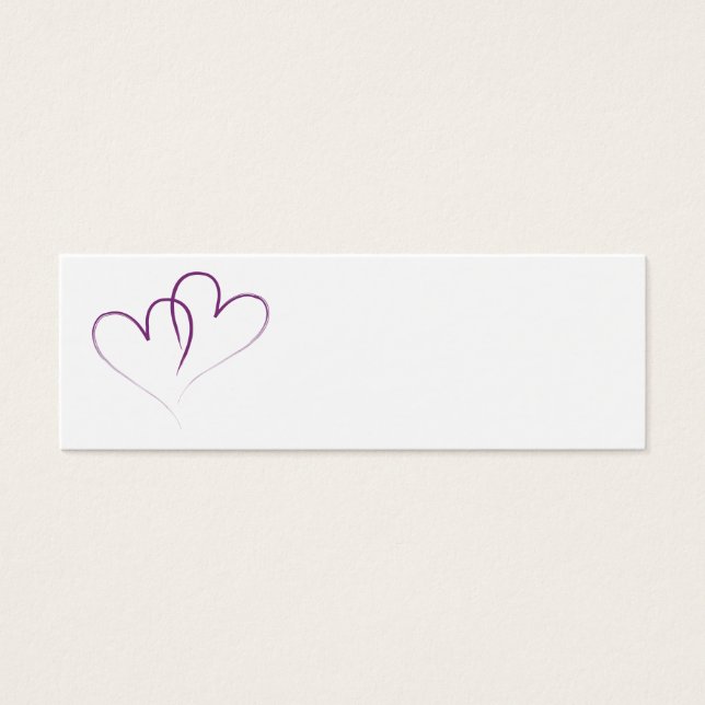 dos corazones morados entrelazados (Frente)