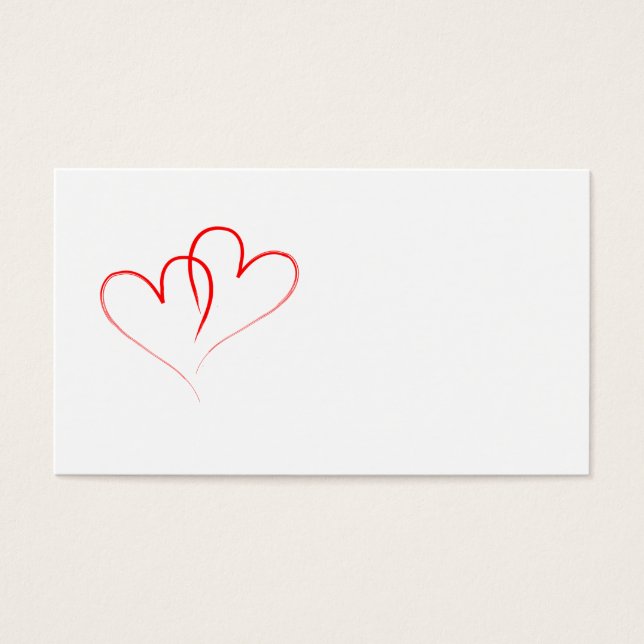 dos corazones rojos entrelazados (Frente)