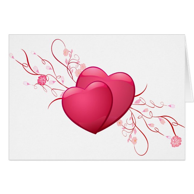Dos corazones rosados (Anverso (Horizontal))