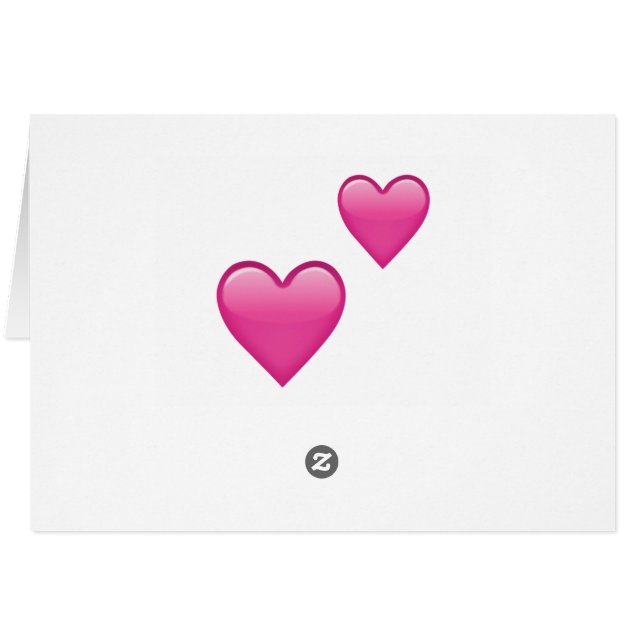 Dos corazones rosados - Emoji (Reverso Horizontal)
