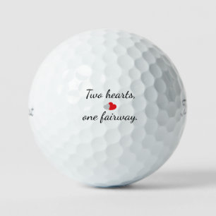 'Dos Corazones, Un Fairway' Bodas Bolas de Golf pa