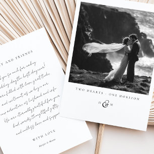 "DOS CORAZONES - UN HORIZONTE" Foto Tarjeta de agr