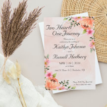 Dos corazones un viaje | Invitación a la boda rosa