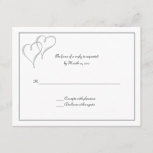 Dos corazones una carta RSVP de amor