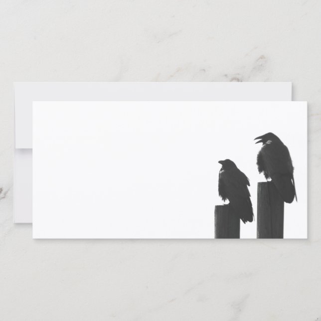 Dos cuervos en los posts (Anverso)