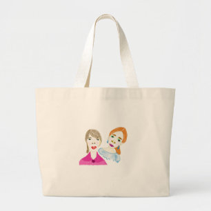 Dos damas de la bolsa de puntillas