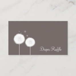 Dos Dandeliones Diaper Rustic Taupe Tarjetas de Ri