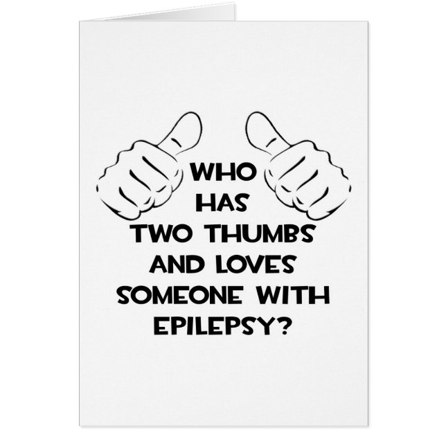Dos dedos y ama a alguien con epilepsia (Frente)