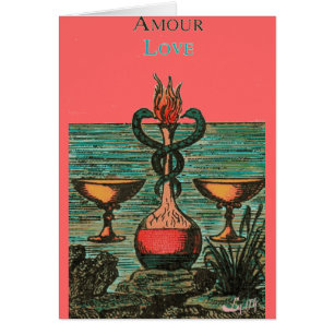 DOS DEL DISEÑO DE CARTA DE TAROT DE LAS TAZAS