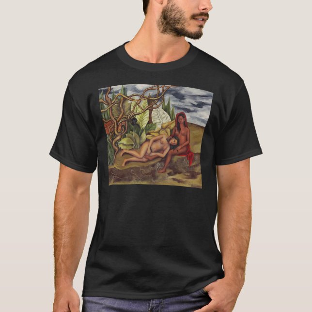 Dos desnudos en una camiseta clásica Frida Kahlo (Anverso)