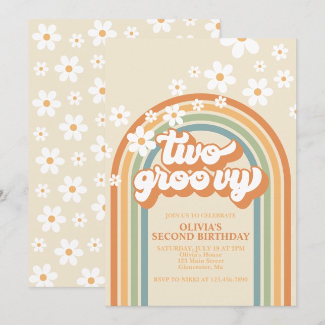 Dos divertidas invitaciones de cumpleaños con marg (Anverso / Reverso)
