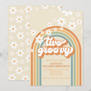Dos divertidas invitaciones de cumpleaños con marg