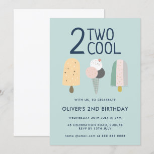 Dos divertidas invitaciones de cumpleaños Segundo 