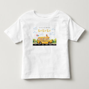 Dos dos camisetas de cumpleaños para dos autobuses