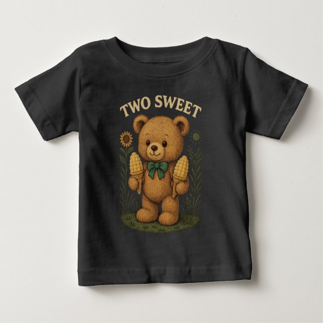 DOS DULCES - Camiseta de segundo cumpleaños para n (Anverso)