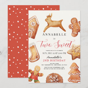 Dos dulces galletas de Navidad para segundo cumple
