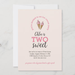 Dos dulces invitaciones a la fiesta de cumpleaños