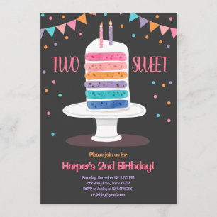 Dos dulces invitaciones al arco iris para el segun