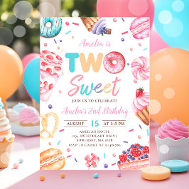 Dos dulces invitaciones de cumpleaños de Donut Can