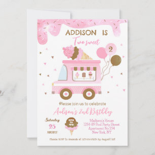 Dos dulces invitaciones de cumpleaños para el cami