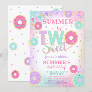 Dos dulces invitaciones para el cumpleaños