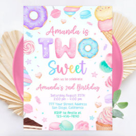Dos dulces invitaciones para el cumpleaños, segund