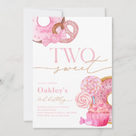 Dos dulces invitaciones para el segundo cumpleaños