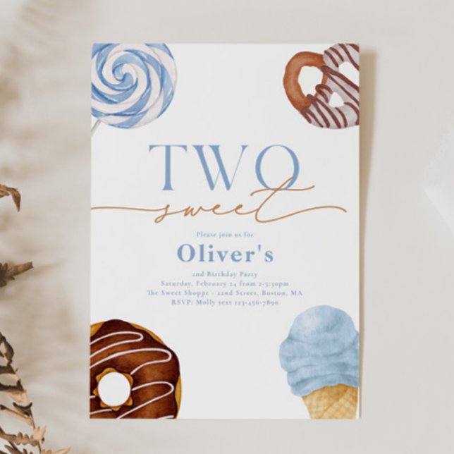 Dos dulces invitaciones para el segundo cumpleaños (Subido por el creador)